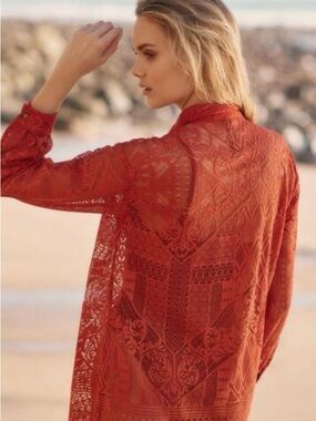 Anthropologie Button-down Lace Top